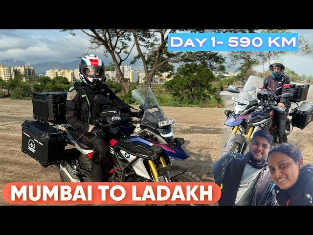 12.30 Ghante and 590 Km  ka safar karke pohche Modasa || MUMBAI TO LADAKH || Day 1