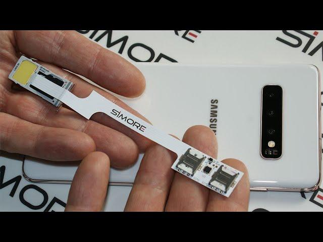 Galaxy S10+ Dual SIM Adapter Android - Convert single SIM S10+ to Dual SIM or Triple SIM with SIMore