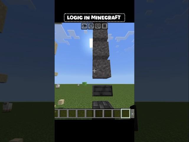 Logic in minecraft #shortsfeed #shorts #ytshorts