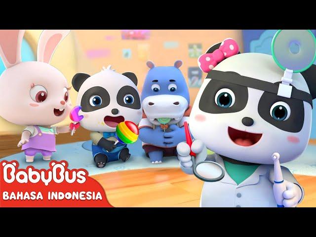 Lima Anak Kecil Makan Lolipop | Kebiasaan Baik | Dokter Gigi | Lagu Anak | BabyBus Bahasa Indonesia