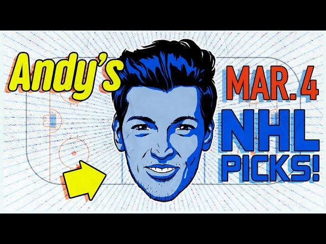 NHL Sniffs, Picks & Pirate Parlays Today 3/4/24 | Best NHL Bets w/ @AndyFrancess