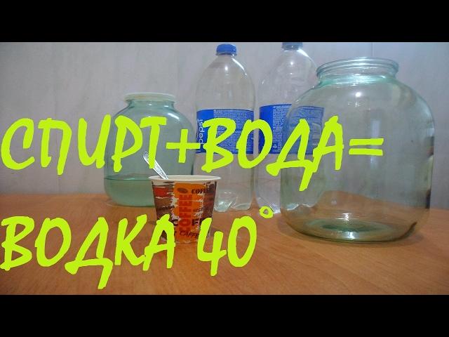 Как правильно разводить спирт! Воду в спирт или спирт в воду? Как разбавить спирт!