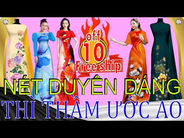 Mẫu áo dài đẹp Bạn thì Duyên Dáng mọi người Thì Ước Ao