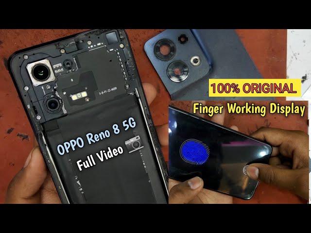 100% Original Care Fingerprint Working Screen chenge | Oppo Reno 8 5G Folder Change | OPPO Reno 8 5G