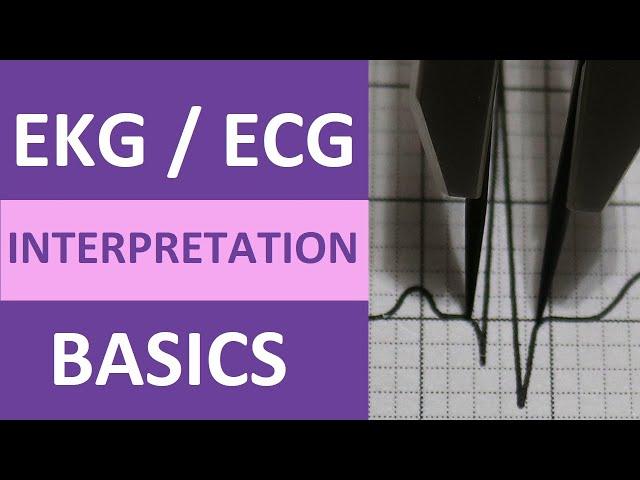 EKG/ECG Interpretation Basics Nursing NCLEX | QRS Complex, P Wave, T Wave, PR Interval