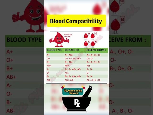 Blood Compatibility ll Blood Type ll Donor and Receiver