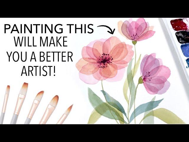 Master Water Control for Better Art (Layered Flowers Tutorial)