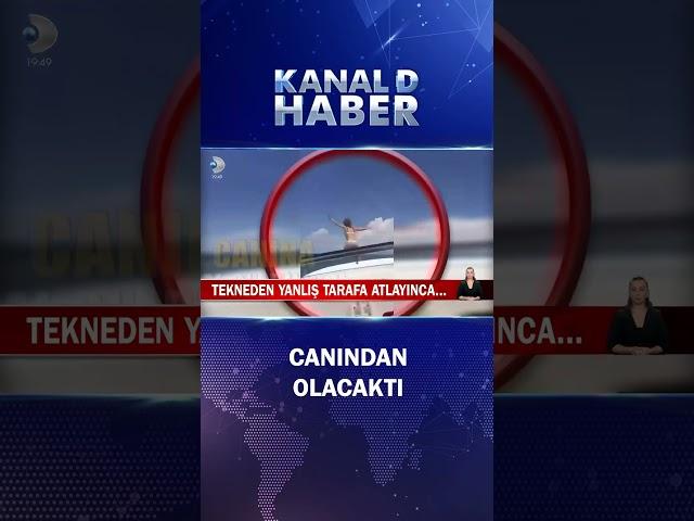 Hızla Giden Tekneden Atladılar! Yanlış Atlayış Canına Mal Olacaktı!