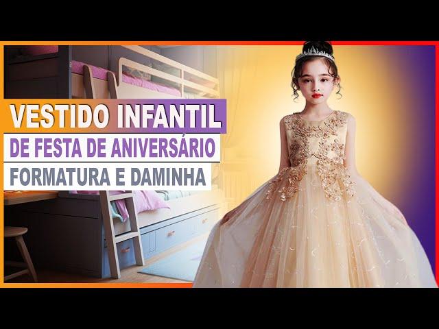  Vestido de Festa Infantil de Formatura Aniversário e Daminha