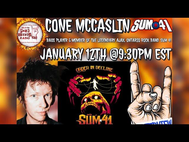 Cone McCaslin Of Sum 41 Interview With 99.9 Punk World Radio FM