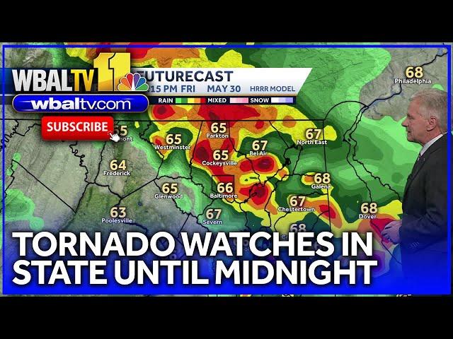 Maryland weather forecast: Tornado watches across state until midnight