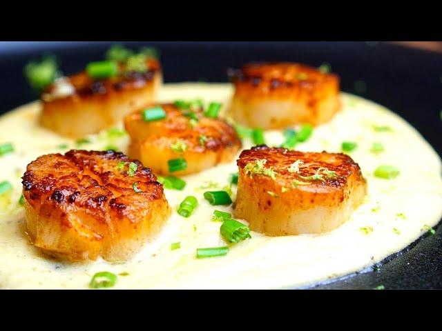 Scallops with Creamy Shallot Sauce -  Best Sauce for Scallops