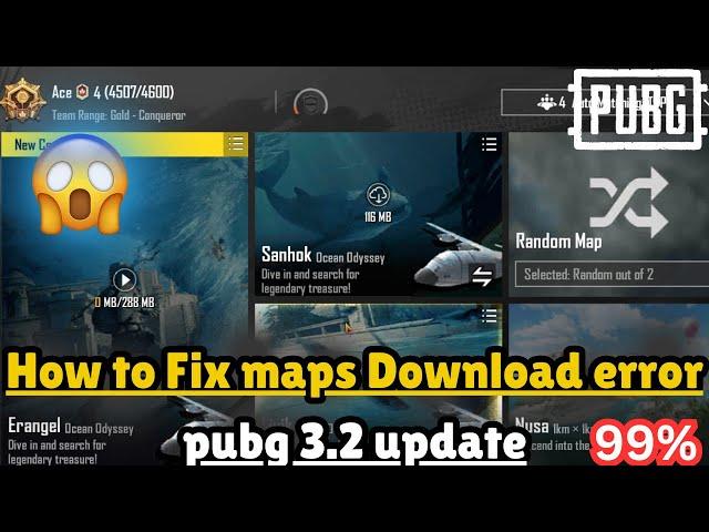 How to Fix maps Download error in pubg 3.3 update