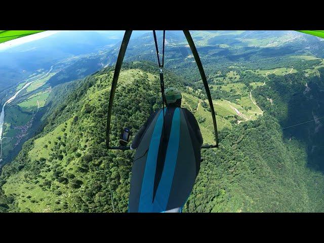 Hang glider Tuck and in air collapse Tolmin Slovenia