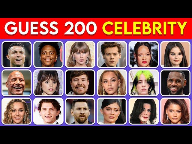 Guess The Celebrity In 3 Seconds | 200 Most Famous People In The World