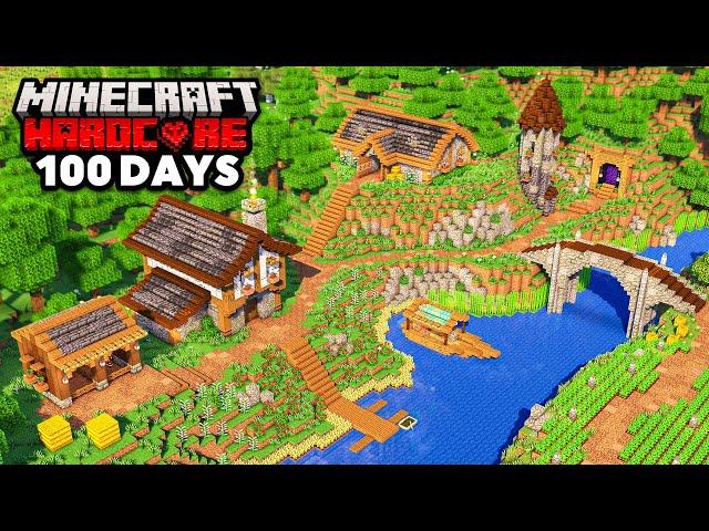 I Survived 100 Days on a River in Hardcore Minecraft!