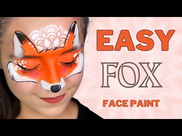 EASY Fox Face Paint Tutorial with STENCILS