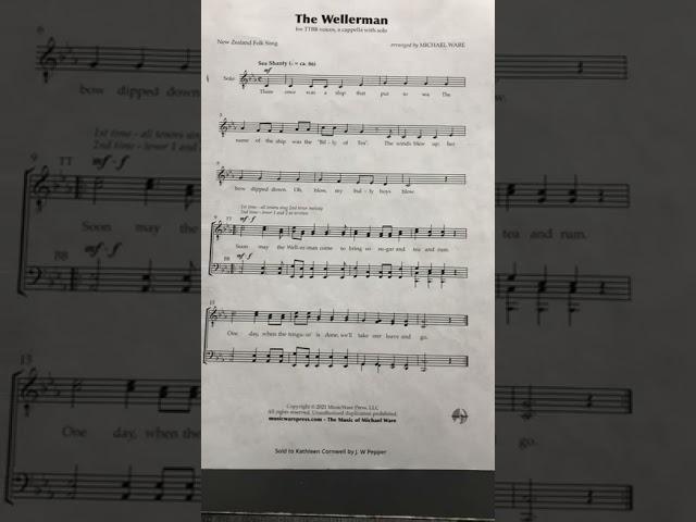 The Wellerman, bass 2, arr. Michael Ware