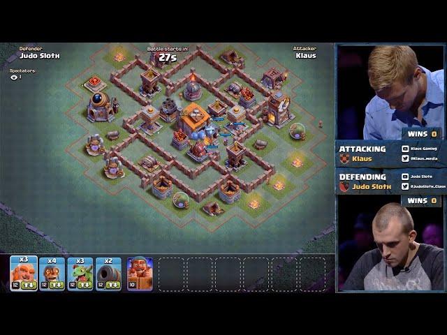 Semi Finals Judo Sloth vs Klaus Tournament Builder Base Clash Of Clans