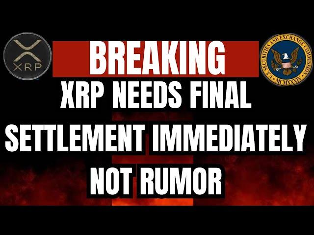 XRP UPDATE: XRP SETTLEMENT CANT BE MOVE TO NEXT YEAR COMMUNITY REPLY THE SEC #bitcoin #crypto