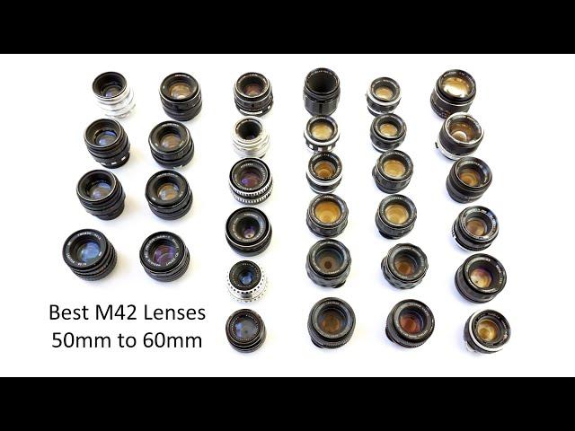 Best 50mm to 60mm M42 lenses - for portraits, landscapes, bokeh, walking around town, macro etc