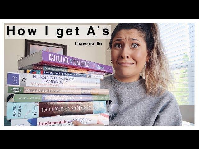 HOW I STUDY in NURSING SCHOOL | Getting A's on all my exams