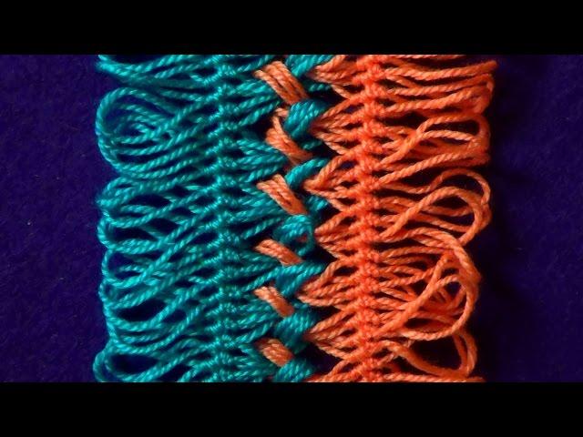 Hairpin Lace. Assembling Strips