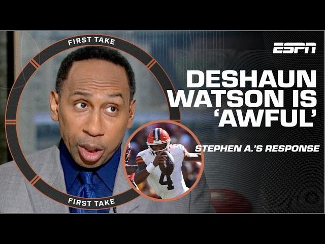  SO AWFUL!  Stephen A. SOUNDS OFF on Deshaun Watson’s ‘AWFUL’ play!  | First Take