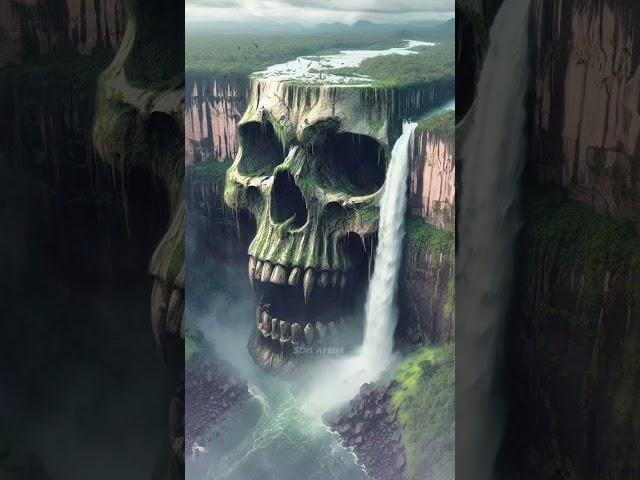 Travel Exploring | Skull Waterfall | Amazon Jungle #shorts #wow #nature