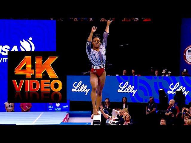 Simone BILESBalance Beam D1 & D2 2024 US WAG Olympic Team Trials (NBC.4K)