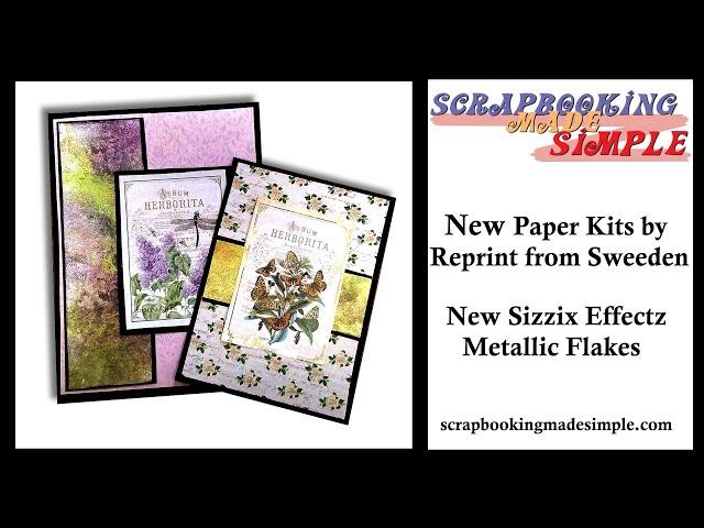 #386 New Sizzix Effectz Metallic Flakes & Reprint Paper Kits , did you know they could do this?