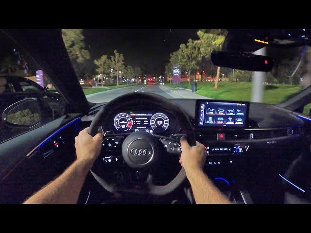 2021 Audi RS5 Sportback Launch Edition POV Night Drive (3D Audio)(ASMR)