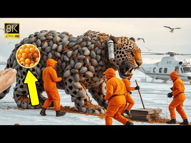 White Tiger Covered in Millions of  Barnacles & Parasites Bee Saved by Heroic Rescue Team rescue.