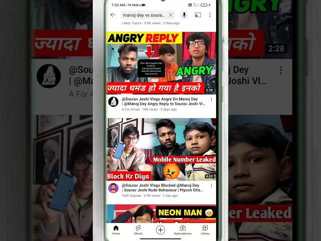 Manoj dey vs Sourav joshi vlogs || Controversy || Sourav joshi vs Manoj dey fight || Piyush #shorts