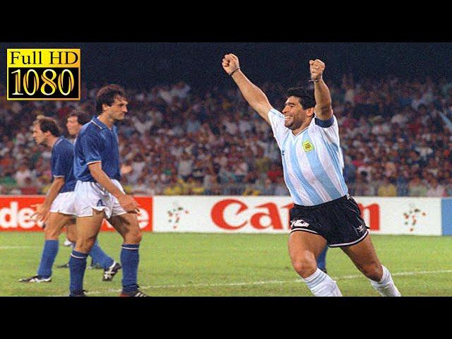 Argentina 1-1 (4x3) Italy | 1990 World Cup Semifinal | Full highlight -1080p HD | Diego Maradona