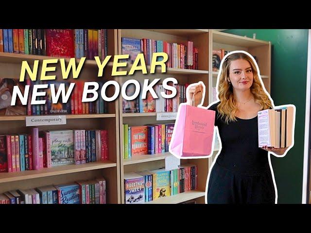 ASMR vlog  book shop with me + book haul  romance, fantasy, & more