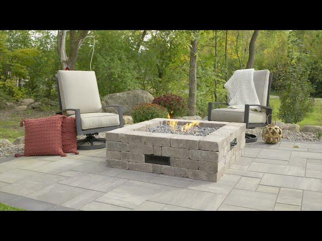 Bronson Square Gas Fire Pit Kit