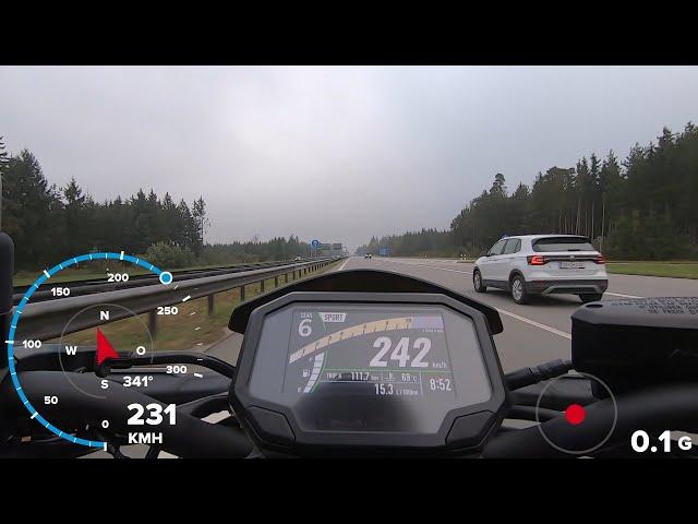 Kawasaki Z900 - ACCELERATION - GPS data