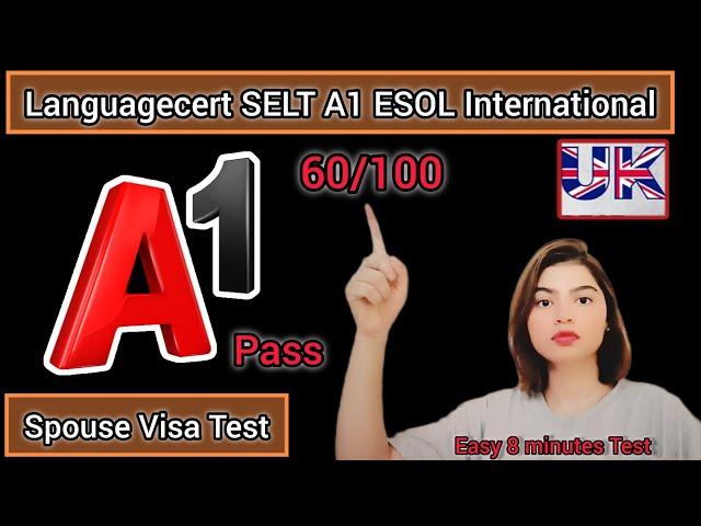 Languagecert A1 Spouse Visa Test||Speaking & Listening|| Full Mock Test||Passing Marks 60/100|8 mins