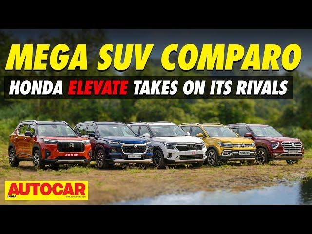 Honda Elevate vs Kia Seltos vs Hyundai Creta vs Maruti Grand Vitara vs VW Taigun | Autocar India