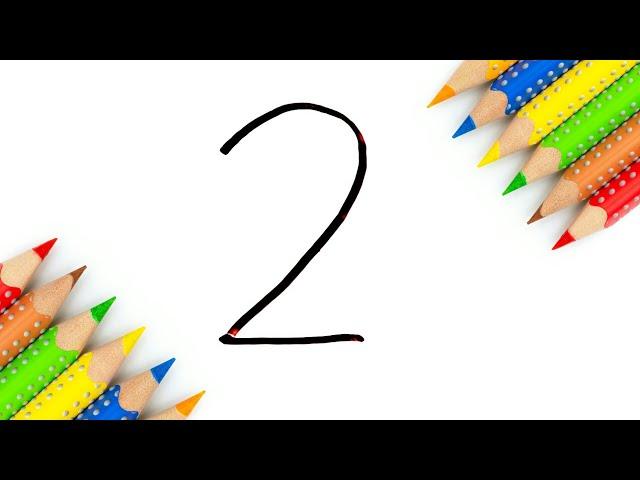 Easy Drawing ! How To Draw cute Fish From 2 Number  step by step - doodle art for kids on Paper