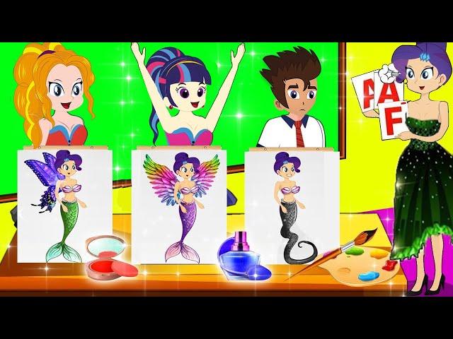 Equestria Girls And Friends Go To School Colorful |  Princess Life Stories Hilarious Animation