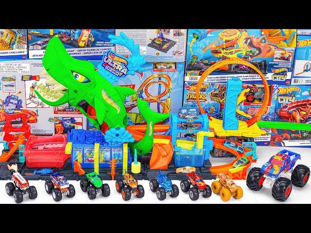 Hot Wheels Collection Unboxing Review ASMR | Hot Wheels Toy Track Set Ultra Shark Car Wash