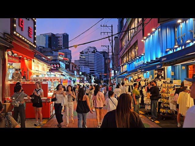 Seoul KOREA - Hongdae Shopping Streets 2024 Walking Tour