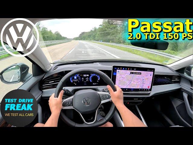 2024 VW Passat B9 2.0 TDI Variant 150 PS HIGH SPEED AUTOBAHN DRIVE POV