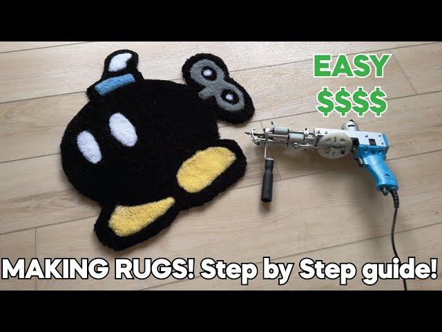 How To Make Rugs for Beginners! (make EASY money doing this)