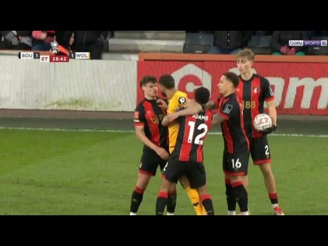 Matheus Cunha Red Card Incident, Bournemouth vs Wolves (6-5) All Goals Highlights