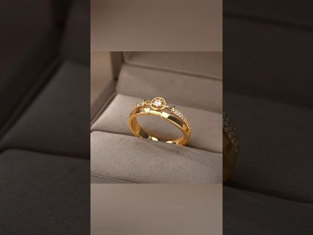 new gold ring design ideas for girls latest lightweight gold ring #fashion