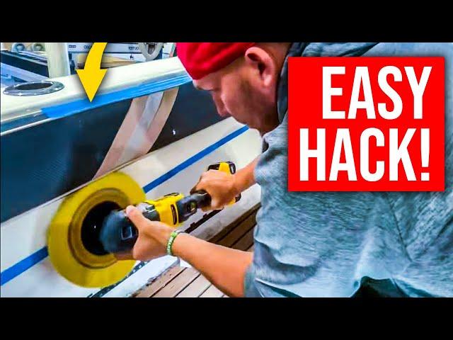 Boat Detailing: How To Buff Around Upholstery (Buffing & Polishing Fiberglass)