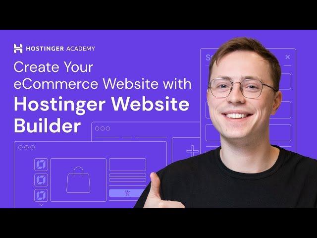 How to Make an eCommerce Website with Hostinger Website Builder